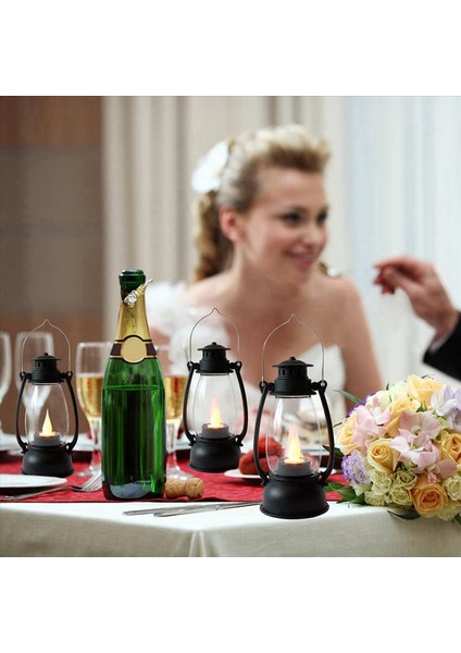 Vintag Mum Fenerler Iç Mekan Için 24 Pccs Mini Fener Talıtım Mumları ile Küçük Asma Fenerler Ev Dekoru Siyah (Yurt Dışından) fiyatları