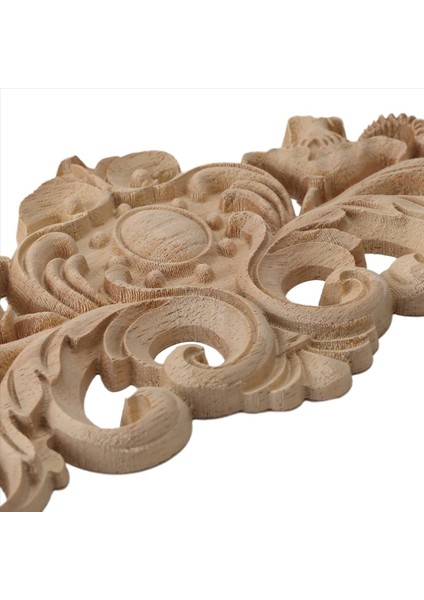 40X12CM Zarif Klasik Klasik Ahşap Oyma Mobilya Doğal Çıkartma Ahşap Renk (Yurt Dışından) fırsatları