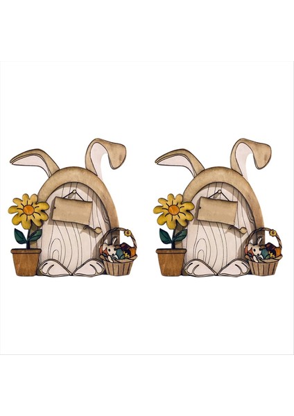 2pcs Mini Ev Dekorasyonları Ahşap Peri Kapı Peri Masalı Kapı Kapısı Dekorasyon Zanaat Süsleri C (Yurt Dışından)