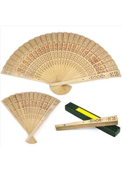 6x Bayanlar Ahşap Sandal Ağacı El Fan Düğün/ Doğum Günü Partys (Yurt Dışından) modelleri