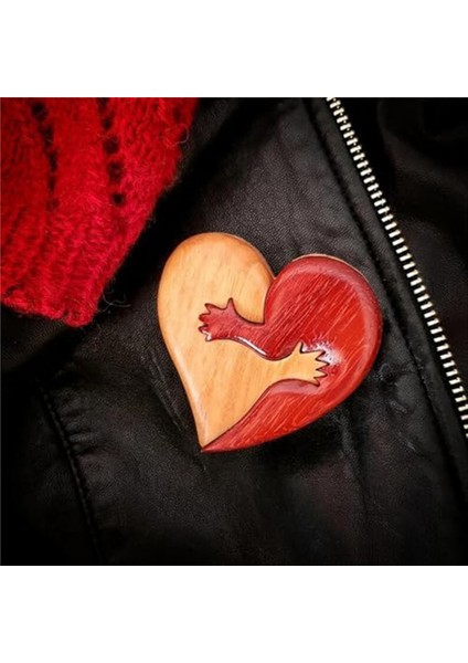 Sevgililer Günü Aşk Kolye Courtyard Courtyard Yaratıcıları Ahşap Kolyeler Kalp Şeklinde Zanaat Hediyeleri C (Yurt Dışından) fiyatları