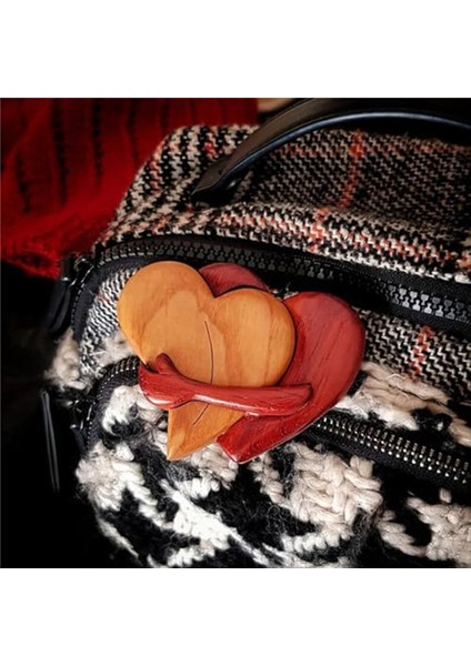 Sevgililer Günü Aşk Kolye Courtyard Courtyard Yaratıcıları Ahşap Kolyeler Kalp Şeklinde Zanaat Hediyeleri C (Yurt Dışından) modelleri