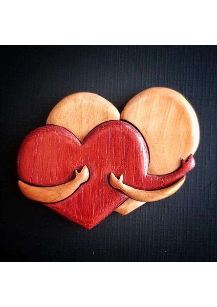 Sevgililer Günü Aşk Kolye Courtyard Courtyard Yaratıcıları Ahşap Kolyeler Kalp Şeklinde Zanaat Hediyeleri C (Yurt Dışından) indirimleri