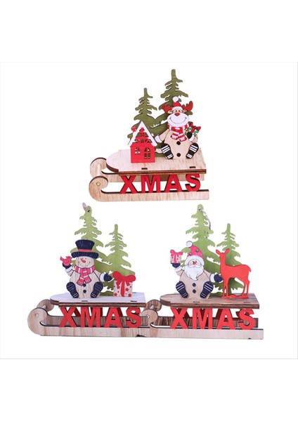 Noel Süsleri Noel-Dekorasyon Kızağı Süsleme Ofis Masası Dekorasyon Kapalı Dekorasyon Kardan Adam (Yurt Dışından)