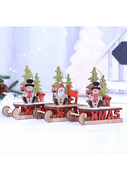 Noel Süsleri Noel-Dekorasyon Kızağı Süsleme Ofis Masası Dekorasyon Kapalı Dekorasyon Kardan Adam (Yurt Dışından) modelleri