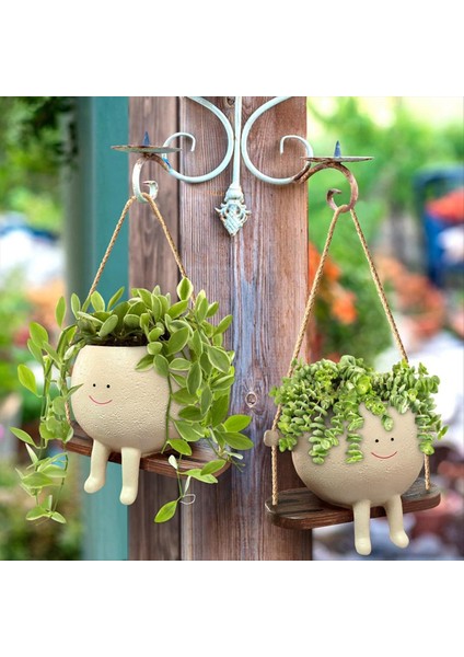Salıncak Yüz Ekici Kaplar Sevimli Duvar Asma Reçine Çiçek Kafa Ekicileri Kapalı ve Dış Mekan Sulu Meyveler/kaktüs Sepeti (Yurt Dışından) modelleri