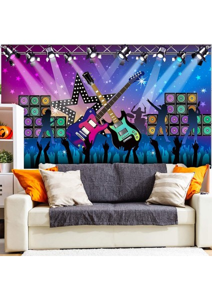 Karaoke Parti Dekorasyon Malzemeleri Büyük Kumaş Rock Yıldızı Tatil Partisi Parti Için Büyük Kumaş Rock Tatil Parti Afişi (Yurt Dışından) modelleri