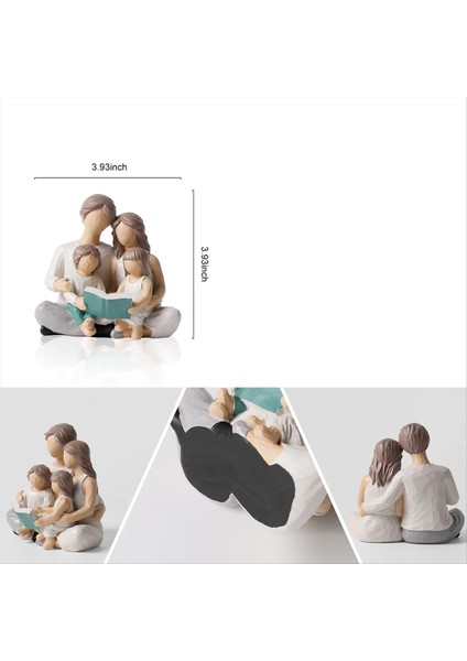 4 Okuma Kitabı Figürinleri Elle Boyanmış Figürler Ebeveynler Veya Kız ve Oğul Için Hediyeler Ev Dekorasyonu (Yurt Dışından) fiyatları