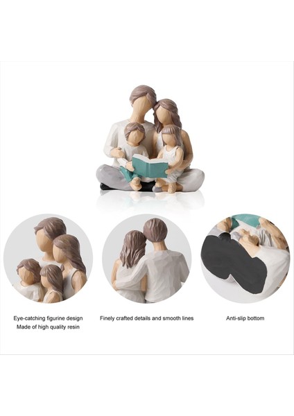 4 Okuma Kitabı Figürinleri Elle Boyanmış Figürler Ebeveynler Veya Kız ve Oğul Için Hediyeler Ev Dekorasyonu (Yurt Dışından) modelleri