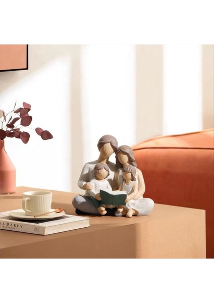 4 Okuma Kitabı Figürinleri Elle Boyanmış Figürler Ebeveynler Veya Kız ve Oğul Için Hediyeler Ev Dekorasyonu (Yurt Dışından) fırsatları