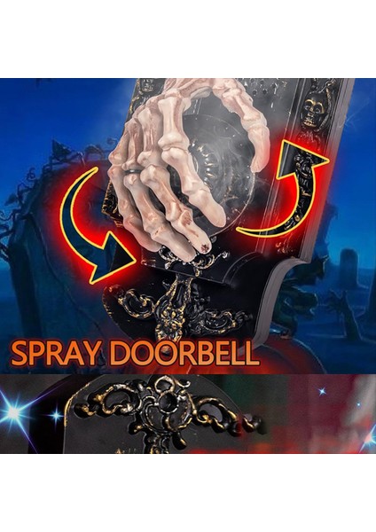 Cadılar Bayramı Dekoratif Kapı Zil Otomatik Sensör Kapı Zili Ürkütücü Sesli Perili Kapı Zili ve Çocuklar Için Püskürtme (Yurt Dışından) fiyatları