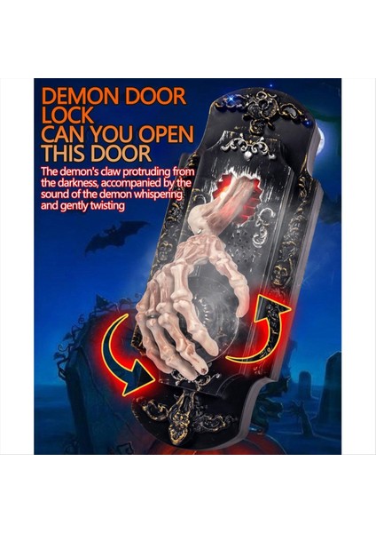 Cadılar Bayramı Dekoratif Kapı Zil Otomatik Sensör Kapı Zili Ürkütücü Sesli Perili Kapı Zili ve Çocuklar Için Püskürtme (Yurt Dışından) fırsatları