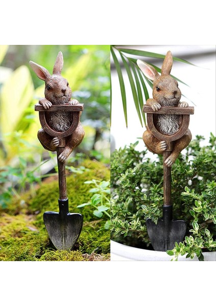 Dışarı Için Tavşan Heykeli Kaprisli Bahçe Dekoru Reçine Tavşan Tavşan Heykelcik Açık Çim Dekorasyonu (Yurt Dışından) fırsatları