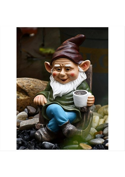 Gnome Cüce Sallanan Sandalye Süsü Reçine Açık Bahçe Dekorasyon Veranda Yavaşça Çay Tembel Dekorasyon Içmek (Yurt Dışından) modelleri