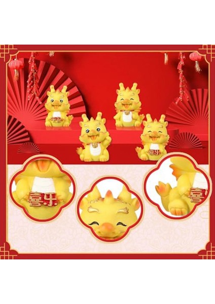 4pcs Mini Çin Yeni Yıl Ejderha Heykelcik Reçinesi Altın Çin Zodyak Ejderha Yeni Yıl Için Masa Üstü Araba Dekoru (Yurt Dışından) indirimleri
