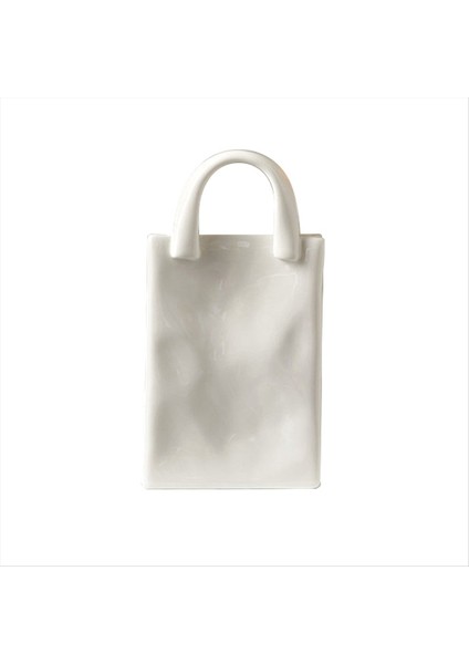 Nordic Ev Dekor Çanta Seramik Vazolar Çiçekler Modern Oda Dekoru Kurutulmuş Çiçek Vazo Düzenleme Dekasyonu Pot A (Yurt Dışından)