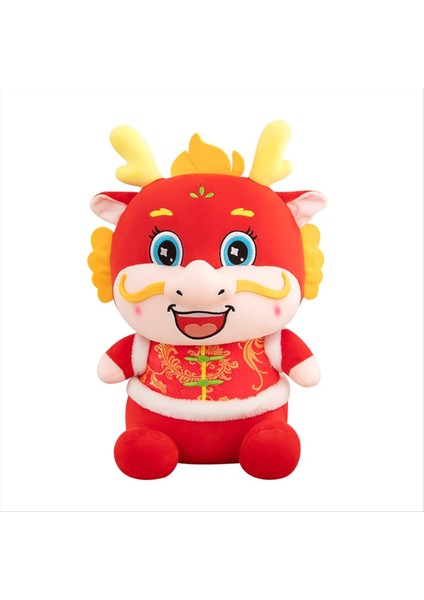 2024 Çin Yeni Yılı Ejderha Peluş Maskot Dragon Bebek Dolgulu Hayvan Zodyak Ejderha Oyuncak Çin Yeni Yılı Dekorasyonu (Yurt Dışından)