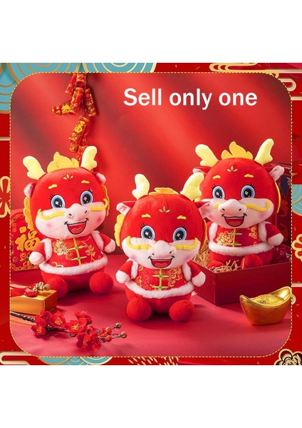 2024 Çin Yeni Yılı Ejderha Peluş Maskot Dragon Bebek Dolgulu Hayvan Zodyak Ejderha Oyuncak Çin Yeni Yılı Dekorasyonu (Yurt Dışından) indirimleri