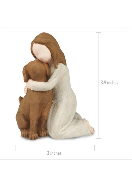 Köpek Figürin Heykellerimi Seviyorum Köpek Meleği Dostluk Anma Hediyeleri Köpek Severler Için Heykel Elle Boyanmış Figürler Kahverengi (Yurt Dışından) fiyatları