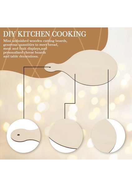 12PCS Mini Ahşap Kesme Tahtaları Tutamalı Ahşap Kesme Tahtası Ev Mutfak Yemek Dekoru Için Bitmemiş Tahsiler (Yurt Dışından) fırsatları