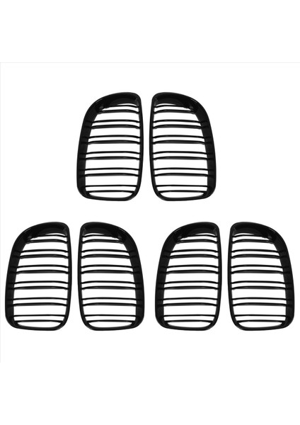 6x Parlak Siyah Çift Sıslar Bmw E81 E87 E82 E88 120I 128I 130I 135I Seçilen 2007-2011 (Yurt Dışından)