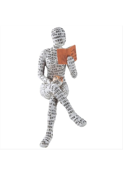 Ev Dekoru Hamuru Okuma Kadın Düşünür Heykeli Estetik Heykel Odası Dekor Modern Soyut Dekorasyon Raf Tablo B (Yurt Dışından)