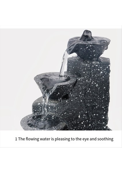 2pcs Masa Üstü Şelale Dekoru Gevşeme Meditasyonu Masaüstü Çeşme Peyzaj Süsleri (Yurt Dışından) fırsatları