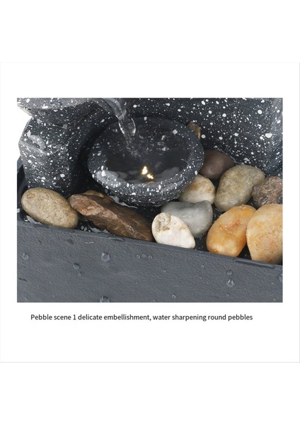 2pcs Masa Üstü Şelale Dekoru Gevşeme Meditasyonu Masaüstü Çeşme Peyzaj Süsleri (Yurt Dışından) indirimleri