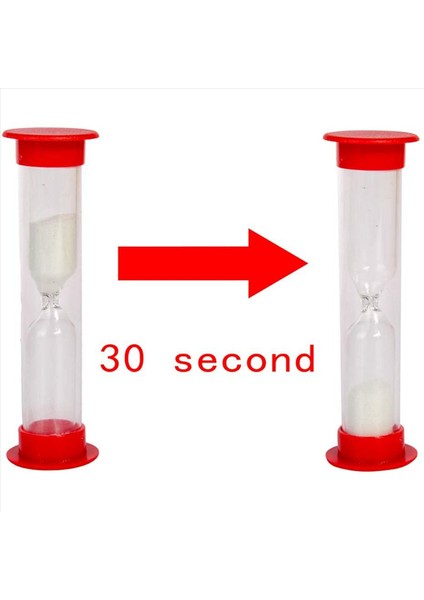 30 Sec Sand Timeer Saatli Sandglas Saat Geri Sayım Toplu Oyuncak Set Zamanlayıcıları Çocuk Oyunları Pack (Beyaz Kum) (Yurt Dışından) indirimleri