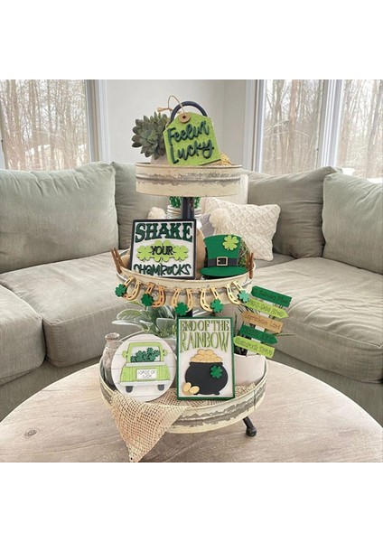 Paskalya Ahşap El Sanatları Katmanlı Tepsi Dekorasyon Dekorasyonu Ev Sahnesi Dekorasyonu 3 (Yurt Dışından) fırsatları