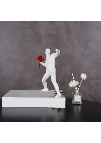 Çiçek Atıcı Heykel Ev Dekoru Için Reçine Heykeli Oturma Odası Için Dekoratif Figürinler Ofis Masası Kitaplık Dekoru (Yurt Dışından) fırsatları