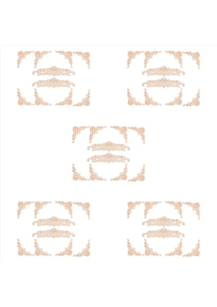 50 Adet Ahşap Oyma Duvar Dekoru Çiçek Ahşap Oyma Aplike Köşe Dekoratif Mobilya Kapı Dolap Yatak Dekorasyonlar (Yurt Dışından)