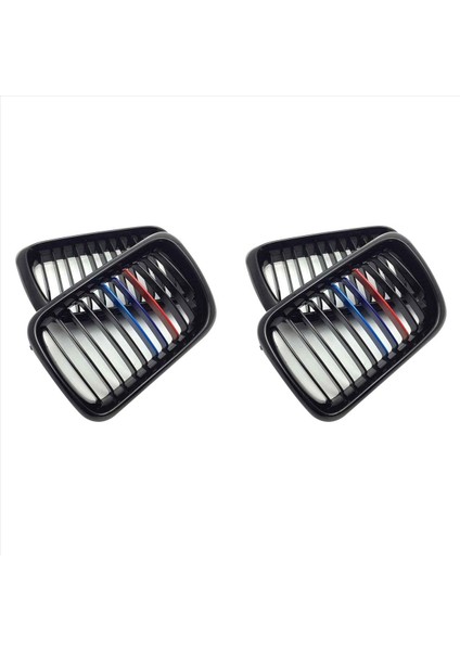 2x Araba Parlak Siyah Ön Başlıklı Böbrek Izgara Mesh Sport Racing Izgaralar Bmw E36 M3 3 Serisi 1997-1999 M-Color (Yurt Dışından)