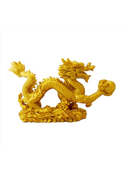 5x Çin Zodyak Altın Ejderha Heykeli Hayvan Dekorasyonu Ev Dekorasyonu (Yurt Dışından) modelleri