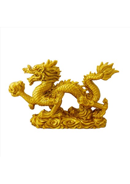 5x Çin Zodyak Altın Ejderha Heykeli Hayvan Dekorasyonu Ev Dekorasyonu (Yurt Dışından) fırsatları