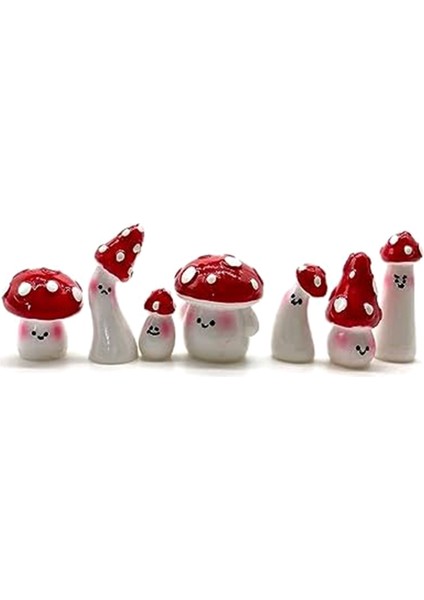 7pcs Mini Mantarlar Için Mini Mantarlar Küçük Peri Bahçe Mantarları Küçük Reçine Dekoru Minyatürler Heykeli (Yurt Dışından)