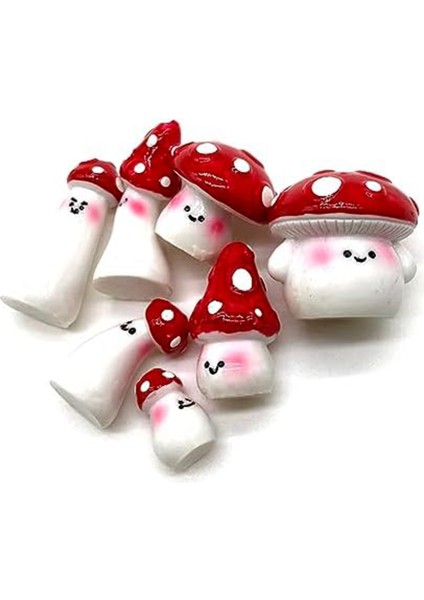 7pcs Mini Mantarlar Için Mini Mantarlar Küçük Peri Bahçe Mantarları Küçük Reçine Dekoru Minyatürler Heykeli (Yurt Dışından) fiyatları