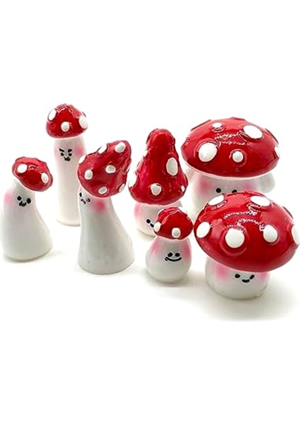 7pcs Mini Mantarlar Için Mini Mantarlar Küçük Peri Bahçe Mantarları Küçük Reçine Dekoru Minyatürler Heykeli (Yurt Dışından) indirimleri