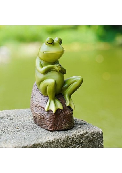 Komik Kurbağa Bahçe Heykelleri Dekor Açık Reçine Uyku Kurbağaları Bahçe Hayvan Heykeli Su Geçirmez Dış Kurbağa Figürinleri (Yurt Dışından) fırsatları