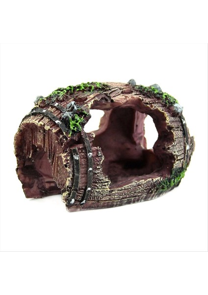 Kahverengi-Aquarium Yapay Namlu Mağara Reçine Süsleri Balık Tankı Akvaryum Dekor Arka Plan Için Peyzaj Aksesuarları (Yurt Dışından)