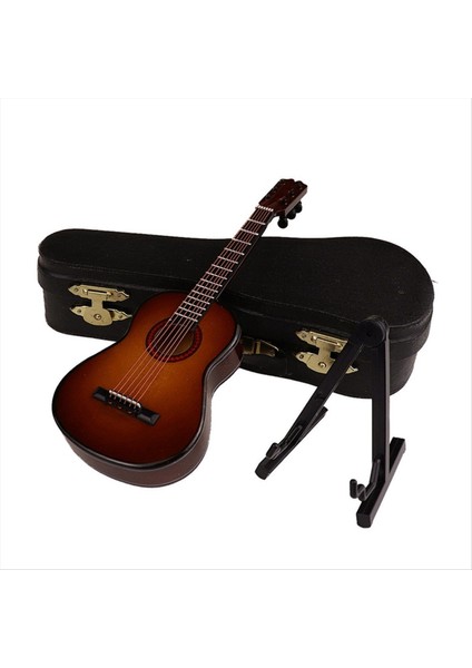 D-Wooden Minyatür Gitar Stand ve Case Mini Musical Enstrüman Minyatür Bebek Evi Modeli Ev Dekorasyonu (Yurt Dışından) fırsatları