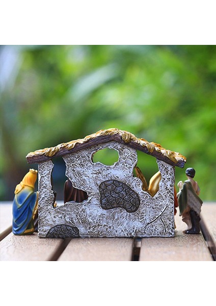 2x Noel Doğuş Yemeği Grup Sahnesi Dekorasyon Hediye Kutusu Noel Hediye Reçine El Sanatları (Yurt Dışından) fırsatları