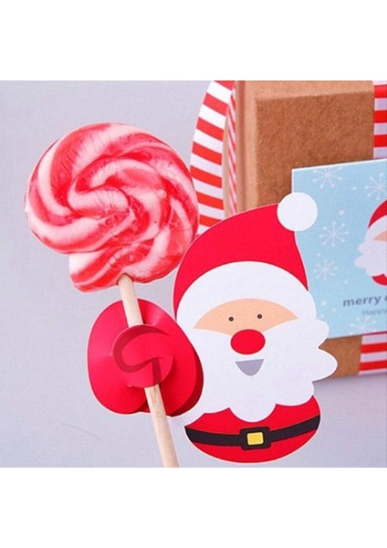 25PCS Noel Lolipop Kağıt Kartları Noel Baba Festivali Çocuklar Doğum Günü Partisi Şeker Hediyeleri Paket Sarma Dekorasyonu C (Yurt Dışından) fiyatları