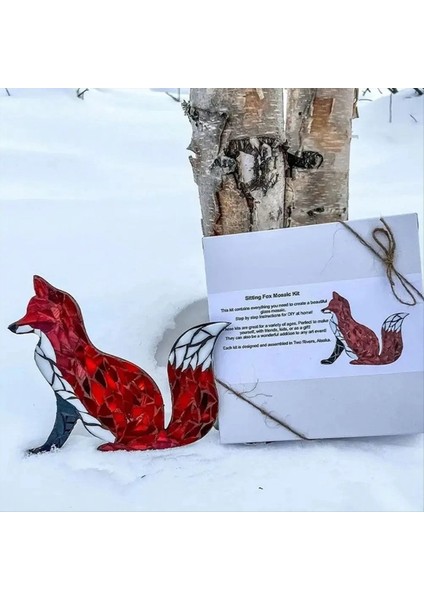 2pcs Diy Dağ Aralığı Mozaik Kiti Eğlenceli Ayçiçeği Vitray Zanaat Vitray Tilki Mozaik Kit E (Yurt Dışından) modelleri