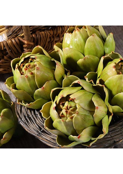 12PCS Yeşil Yapay Enginar Plastik Plastik Çiçek Enginar Ev Düğünü Masa Dekorasyon (Yurt Dışından)