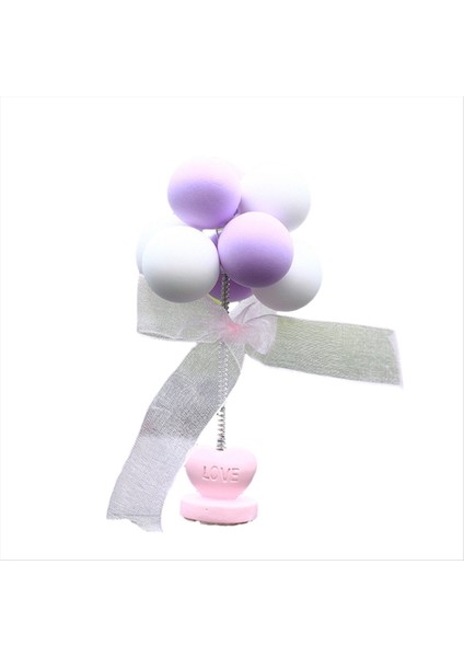 E-Batak Tahta Süs Balon Bobblehead Araba Döşeme Dekor Araba Iç Sarma Baş Süsler Masa/ofis/oda Colo (Yurt Dışından)