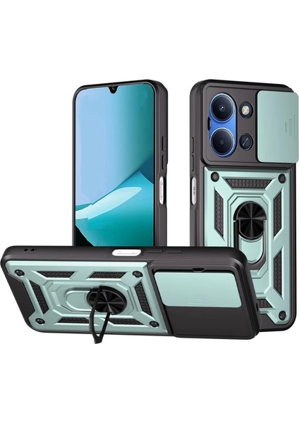 Xiaomi Redmi 15C 4g Pars Lens Yüzüklü Silikon - Yeşil