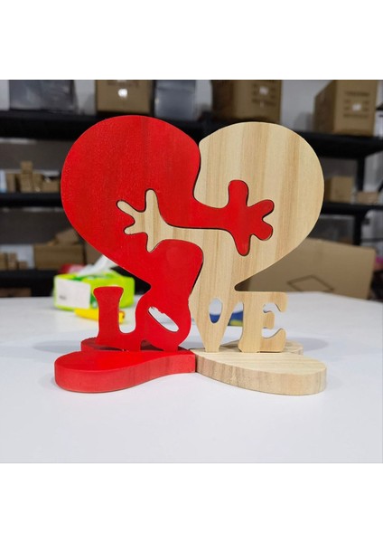 2pcs Ahşap Kalp Aşk Süsü Ahşap Dekorasyon Sevgililer Günü Hediye Ahşap Kalp Aşk (Yurt Dışından) fiyatları