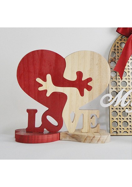 2pcs Ahşap Kalp Aşk Süsü Ahşap Dekorasyon Sevgililer Günü Hediye Ahşap Kalp Aşk (Yurt Dışından) fırsatları