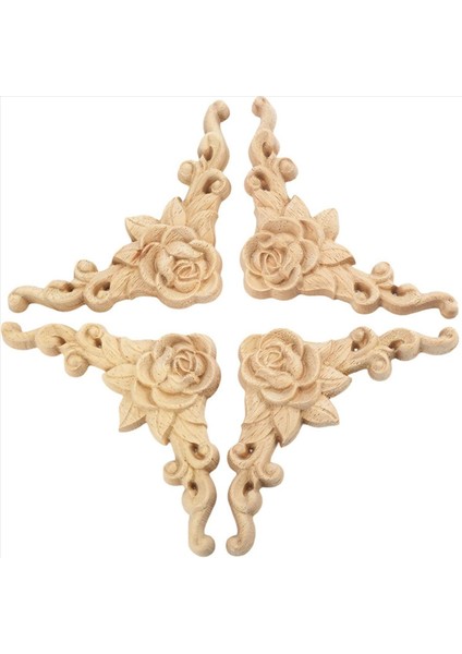 50 Adet Ahşap Oyma Duvar Dekoru Çiçek Ahşap Oyma Aplike Köşe Dekoratif Mobilya Kapı Dolap Yatak Dekorasyonlar (Yurt Dışından) fiyatları